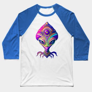 Alien Queen - Abstract Alien Female Creature Baseball T-Shirt